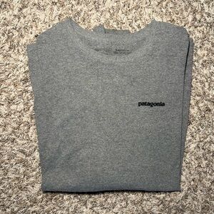 Patagonia Heather Gray Logo Crew Neck Tee